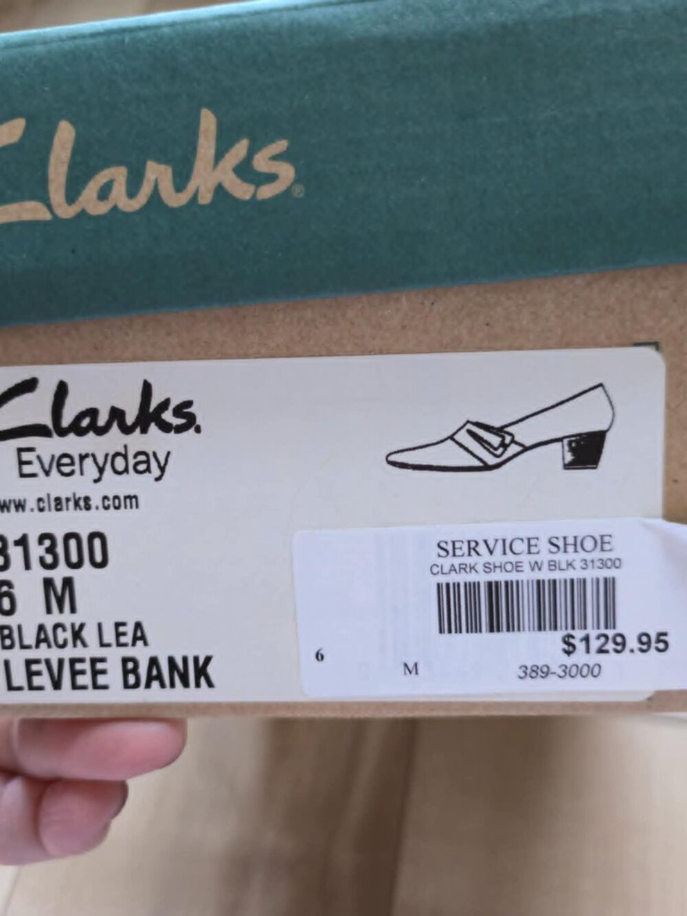 Clarks Artisan Levee Bank Black Leather Mary Jane Heels Womens Size 6M NIB - Picture 8 of 9